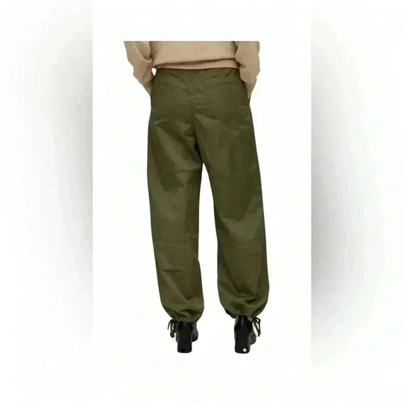 NWT Moussy Vintage Womens Fraser Drawstring Hem Utility Khaki Cargo Pants Size S - Picture 5 of 16